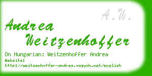 andrea weitzenhoffer business card